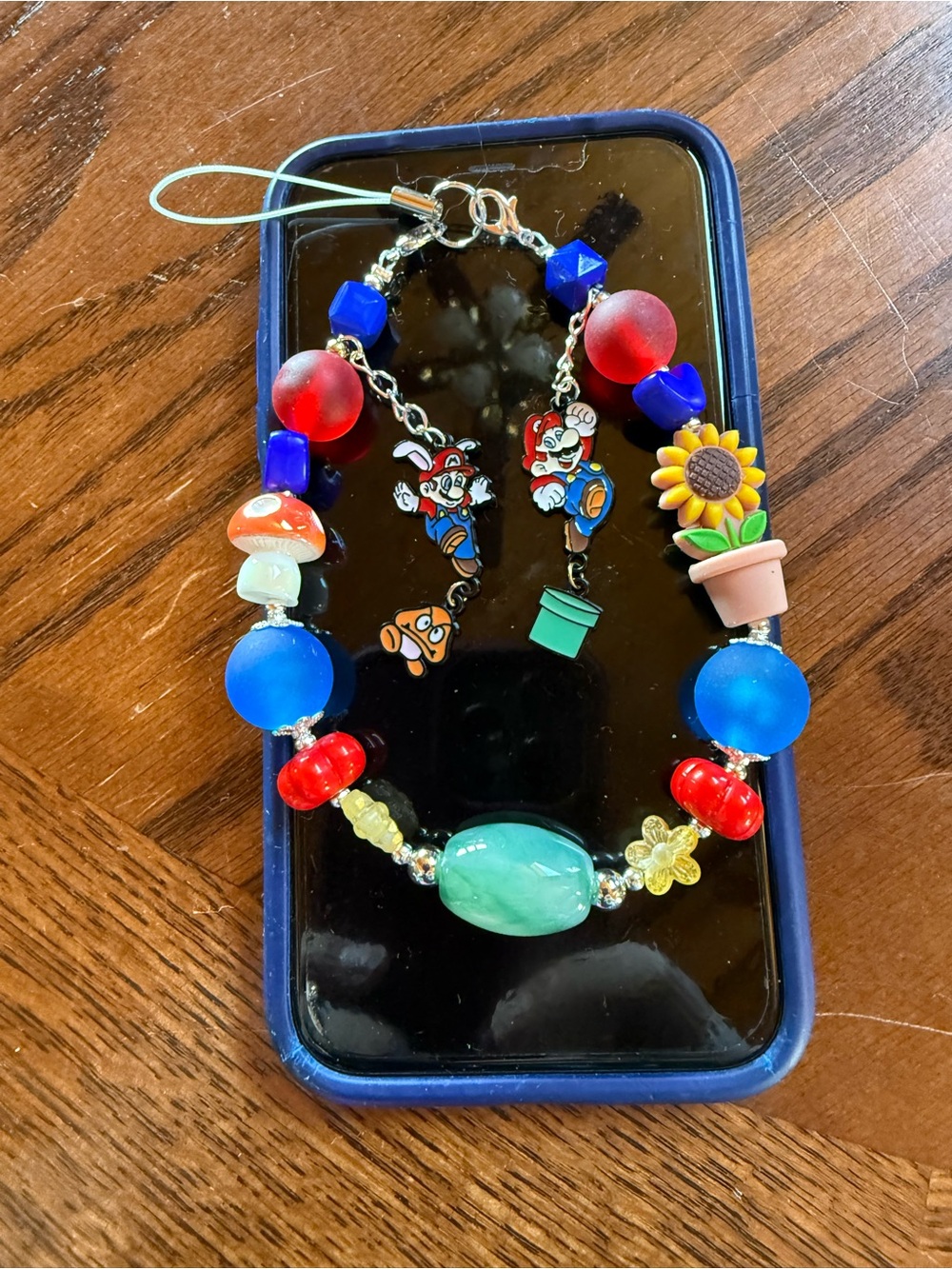 Blue /Red Mario Phone Charm